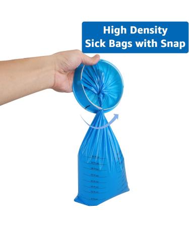 JMIATRY 60 Pcs 1000ml High Density Vomit Bags - Disposable Nausea Bags for Car Travel & Motion Sickness - Buy Online on GoSupps.com