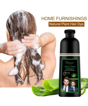 Dye Brown Hair Shampoo - Quick 5-Minute Color for White Grey & Damaged Hair - Lasts Up to 4 Weeks - 400ml - Buy Online on GoSupps.com