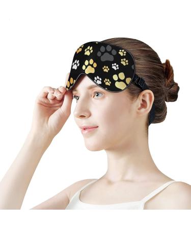 Colorful Paw Print Sleep Mask | Adjustable Eye Shades for Women | Comfortable Sleeping Cover - Buy Online on GoSupps.com