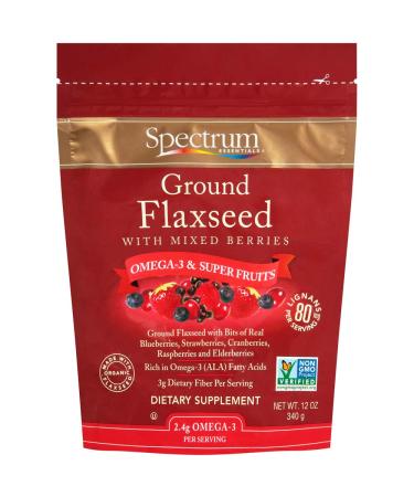 Spectrum Essentials Ground Flaxseed with Mixed Berries 12 oz (340 g)