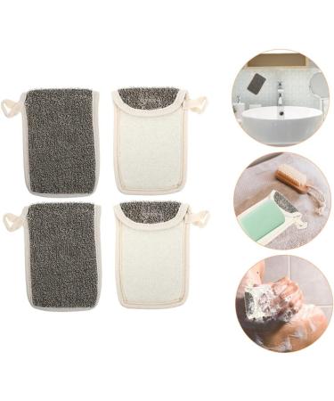 Baluue 4pcs Black Linen Soap Bag Bar Soap Bag Shower Foaming Bag Portable Soap Pouch Bar Soap Pouch Flax - Buy Online on GoSupps.com