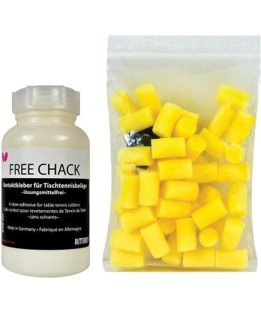 Butterfly Free Chack Table Tennis Racket Glue 90ml - Easy Paddle Assembly with Sponges and Application Clip - Buy Online on GoSupps.com