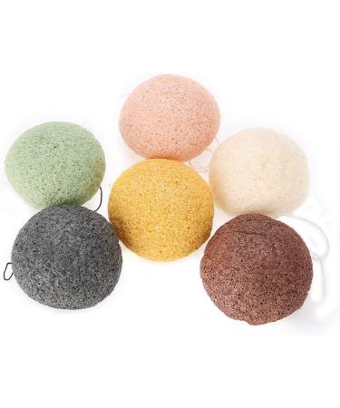 Konjac Sponge for Gentle Facial Cleansing | Natural Plant Fiber Peeling & Activated Bamboo for All Skin Types - Buy Online on GoSupps.com