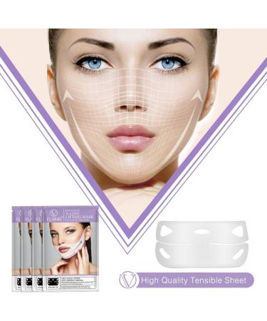 V Line Mask Chin Lifting Mask Double Chin Reducer Face Lift Contour Lifting Firming Moisturizing Mask Double Chin Mask V Line Lifting Mask Chin Up Patch (4 pieces in a box) - Buy Online on GoSupps.com