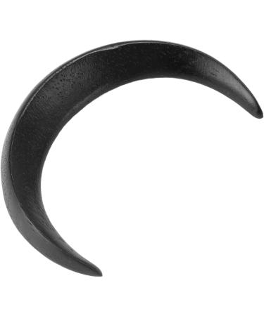 Moon Hairpin Fashion Moon Hair Stick Wooden Lightweight Accessories 2 Sizes Carved for Long Hair (Black) - Buy Online on GoSupps.com