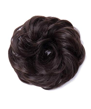 SEGO hairpiece bun hair tie hair extension VOLUMINOUS hair knot extensions updos medium brown #M4