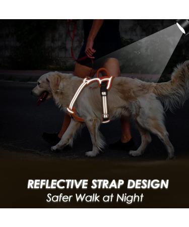 Buy Eyin Adjustable Breathable Reflective Dog Harness for Large Dogs - Padded with Handle & Front Bracket for Training (Orange L) - Buy Online on GoSupps.com