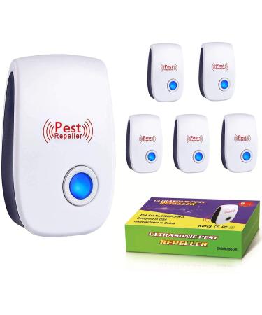 Ultrasonic Pest Repeller Pest Repellent Plug-in Pest Control Repeller for Mosquito, Insect, Mice, Spider, Bug, Ant, Cockroach, Rodent & Deer Indoor Repeller 6 Pack