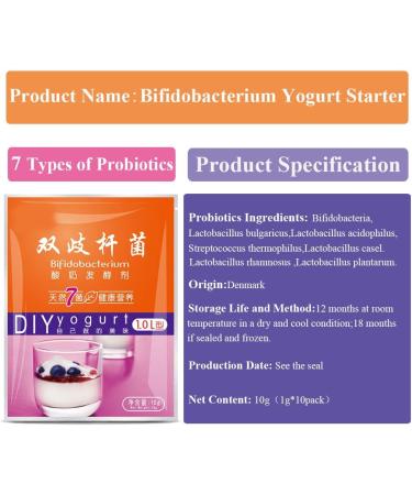 Buy Lamala Bifidobacterium Yoghurt Starter 1g-1L | 10 Pack | High-Quality Probiotic Cultures for Homemade Yogurt | International Shipping Available - Buy Online on GoSupps.com