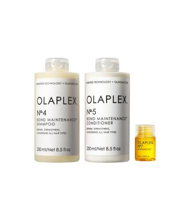 Kit capillaire Wash and Shine Olaplex : N .4 N .5 N .7 (7.5 ml) ensemble de shampoing et d'apr s-shampoing pour laver hydrater et contr ler les frisottis pendant 72 heures