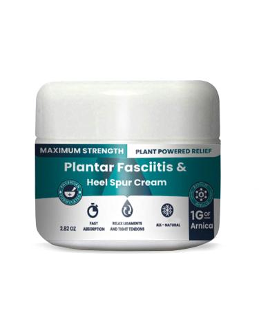 Plantar Fasciitis And Heal Spur Cream By PMT - Cream For Foot, Plantar Fasciitis And Heal Spurs. Includes 1 Gram Of Arnica Vitamin B6, Menthol, Aloe - To Soothe The Ligament - 2.82 OZ