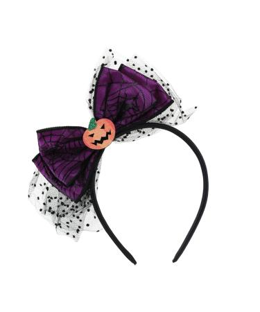 amangul Spiders Halloween Headband for Womens Girls Daily Wearing Halloween Party Fancy Dress Cosplay Hair Accessories(Purple)