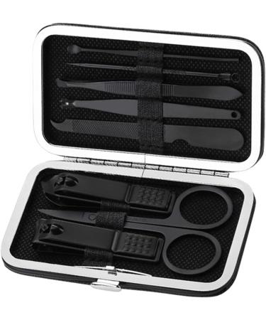 PSGS 8 PCS Nail Clipper Kit Stainless Steel High Hardness Curve Edge Black Pink Nail Cutter Scissor Tweezer Manicure Pedicure Tools (Color : 03) - Buy Online on GoSupps.com