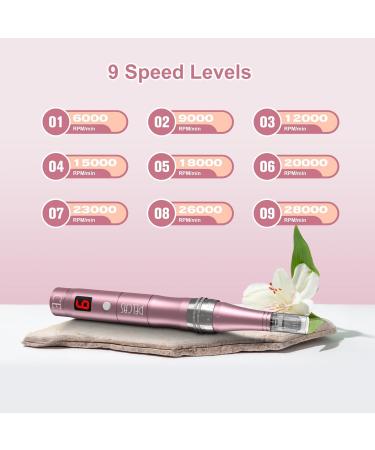 Microneedling Pen 9-Speeds PELCAS Dermapen 0-2.5mm Adjustable with 12 Pcs Cartridges Type-C Rechargable Electric Derma Roller with LCD Screen for Anti-Aging Skin Care Wrinkle Stretch Marks Hair Loss 5 Count (Pack of 1) - Buy Online on GoSupps.com