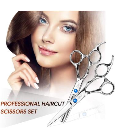 Professional Hair Cutting Scissors Set - Salon Quality Light & Sharp Silver Shears for Barbers and Home Use - Buy Online on GoSupps.com