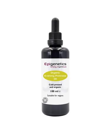 Evening Primrose Oil 100ml | Cold Pressed Certified Organic Evening Primrose Oil 100% Pure | Premium UV Blocking Miron Violet Glass | Vegan UK Made