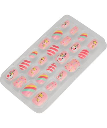 Kids Nail Art Kids False Nails Cartoon Pattern Full Cover Artificial False Nails Children False Nails Colored Girls Press On Nails Removable Kids Fake Nails (03) - Buy Online on GoSupps.com