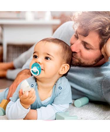 NIP Cherry Round Teat Pacifier Set - 4 Pieces (2x2) Size 2 (6M+) - Light Blue & Grey - International Shipping - Buy Online on GoSupps.com