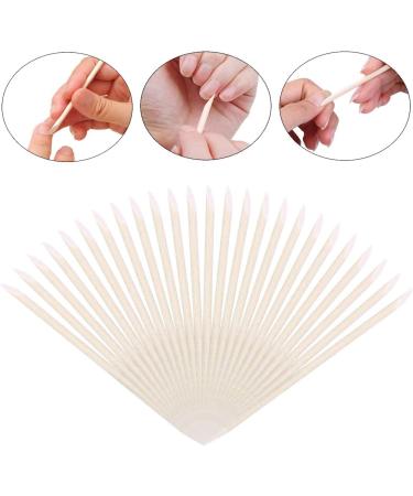 BetterJonny 300 Pieces 4.5 inch Nail Cuticle Pusher Nail Art Orange Wood Stick Sticks Cuticle Pusher Remover Manicure Pedicure Tool - Buy Online on GoSupps.com