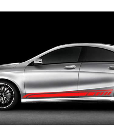  ZYALUI For Benz CLA Class CLA45 CLA250 CLA200 CLA180 AMG W117 C117 X117 Car Side Door Stripe Stickers 2pcs Racing Skirt - Buy Online on GoSupps.com
