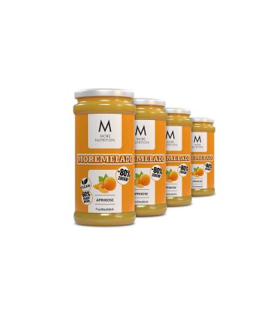 MORE NUTRITION Moremelade 4 x 240g Apricot Light Fruit Spread 4 x Apricot
