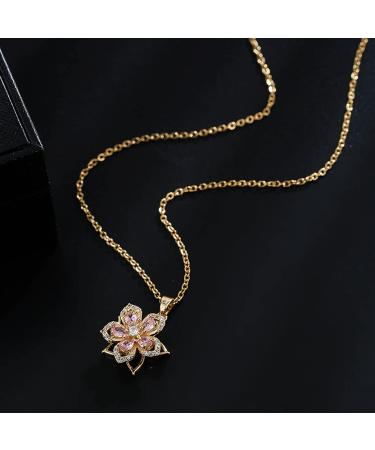 Shop Southjieling Girls' Heart Necklace - Adjustable Bauhinia-Zircon Flower Collarbone Chain | Korean Fashion for Women - Buy Online on GoSupps.com