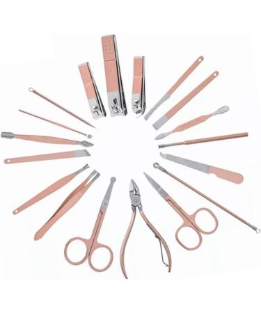 Verdant Touch Nail Care Tools Professional Manicure Pedicure Kit 18-in-1 Nail Clippers Set Rose GoldNail Care Tools - Buy Online on GoSupps.com