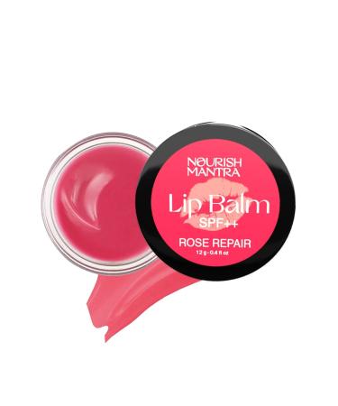Rose Repair Lip Balm with SPF/Made with Rose Extracts Olive oil Shea Butter Vitamin E and Avocado Oil/For Dry Chapped and Dark Lips/ 12gms