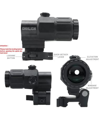 Green/Red Dot Holographic Reflex Sight Scope with G33 3X Magnifier Combo - Built-in Flip QD Mount - Buy Online on GoSupps.com