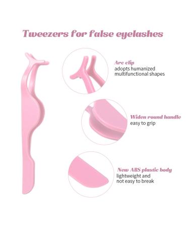 180pcs False Eyelash Kit with 30 Packaging Boxes, Storage Cases, Tweezers, and Brushes - Pink - Buy Online on GoSupps.com