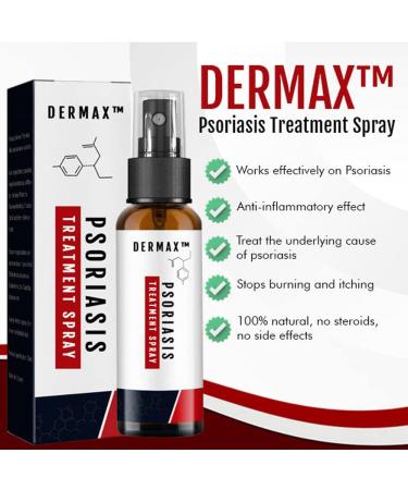 Dermax Psoriasis Treatment Spray 30ml - Soothe Skin, 5 Pack - Buy Online on GoSupps.com