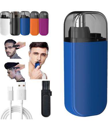Nose Hair Trimmer Trimmer Portable Nose Hair Trimmer Nose Trimmer Waterproof Electric Nose Hair Trimmer for Men 2 in 1 Nasal Hair Cutter(Blue)