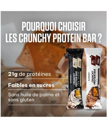 Superset Nutrition | Crunchy Protein Bar (64g) | Barres prot in es | 34% prot ines et ultra-gourmandes - Vanille Choco Caramel Vanille Choco Caramel Vanille Choco Caramel - Buy Online on GoSupps.com