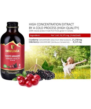 Immunia Cranberry & Elderberry Concentrate from Canada - Natural Antioxidant for Urinary Health - 5 ml/Day - Buy Online on GoSupps.com