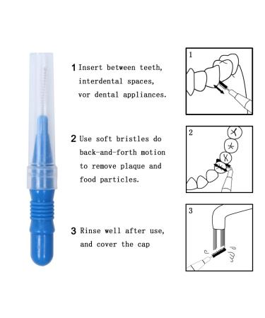 Interdental Brush Toothpick Flossing Head - Oral Dental Hygiene Tool (50 Count) - Buy Online on GoSupps.com