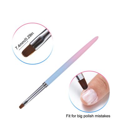 Gootrades Nail Art Clean Up Brushes - Acetone Resistant Fingernail Cleaning Brushes for Polish Mistakes & Designs (2 Pcs) - Buy Online on GoSupps.com