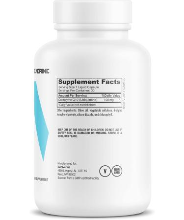 Swolverine CoQ10 100mg - Antioxidant for Heart Health | 30 Softgels Non-GMO Boost Cellular Energy - Buy Online on GoSupps.com