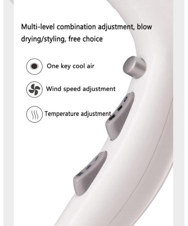 Hair Dryer Hairdryer Hairdryers for Women Travel Blow Dryer Hair Dryers 2400W High Power Negative Ions Temperature Adjustment Brushed Motor Wind Speed Adjustment (4.5X23X20cm White) 4.5X23X20cm White - Buy Online on GoSupps.com