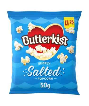 Butterkist Popcorn 15x70g 1.25 Price Marked Bags (Original Salted)
