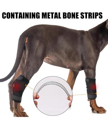 DONGKER Dog Leg Brace Adjustable Rear Leg Joint Compression Wrap with Metal Spring Bars for Dogs Sprain Pain Relief - Buy Online on GoSupps.com