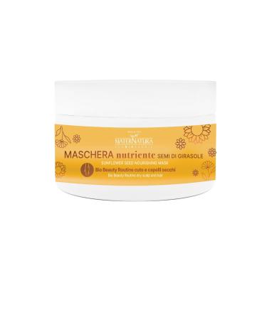 Maternatura, Nutritious Hair Mask for Dry Hair with Sunflower Seeds, Moisturizing Treatment, Organic Beauty Routine for Scalp and Dry Hair, Made in Italy - 200ml