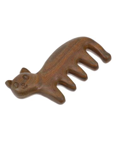 FRCOLOR 2 STK K tchengr ner Sandelwood comb wooden tools wooden comb with wide teeth wide tooth comb massage comb hand massager acupuncture massager scalp comb meridian massage comb