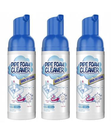 Yugou Drain Cleaner Drain Foam Cleaner Get out Foaming Drain Cleaner Yugou Foaming Cleaner for Sewage Pipes Sink Foam Drain Cleaner for Kitchen Bathroom Toilet /107 (Color : 60ml/3pcs)