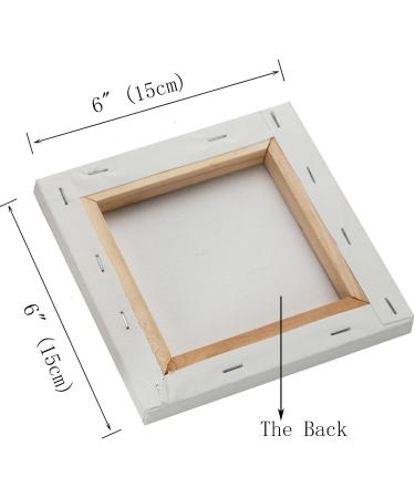SL Crafts Artist Mini Stretched Canvas 6x6 - Pack of 6 Professional Quality Frames - Buy Online on GoSupps.com