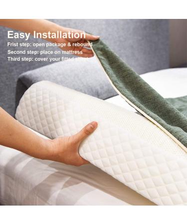 Toddler Bed Rail Bumpers 2 Pack Safety Sleep Bedside Rail Guard for Toddlers & Kids & Baby | Memory Foam Long Pillow Pads with Non-Slip Machine Washable Cover Shinnwa 2-Pack 2 Bumpers - Buy Online on GoSupps.com