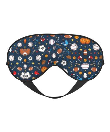 Sports Baseball Game Mask for Deep Sleep & Relaxation - Adjustable Soft & Breathable Blindfold for Travel Meditation & More