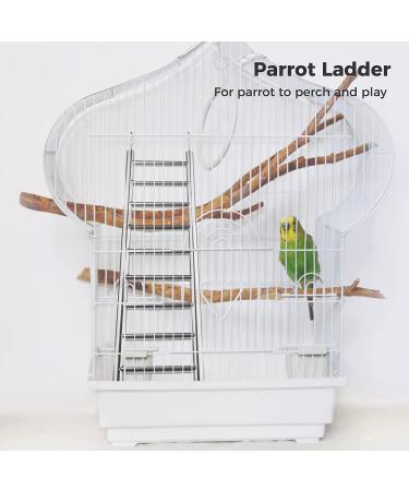 GEKMOR 9-Step Stainless Steel Parrot Ladder for Bird Cages - Rustproof, Nonskid, Portable & Durable - Buy Online on GoSupps.com