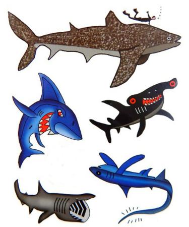 Premium Large Shark Tattoos  Party Favors  Temporary Tattoo