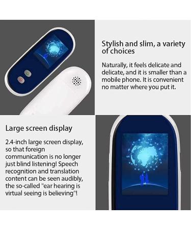 Language Translator Device Real Time Translator Device Instant Language Translator Device Support 28 Languages Real-time for Learning Shopping Travel (White) Elegant Black - Buy Online on GoSupps.com