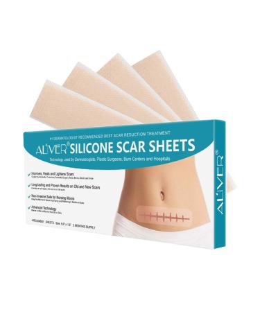 Exceart 1 Box of Silicone Scar Sheets Cica Care Gel Sheet Scar Removal Tape Scar Sticker for Surgery Injury Burns Acne Scars